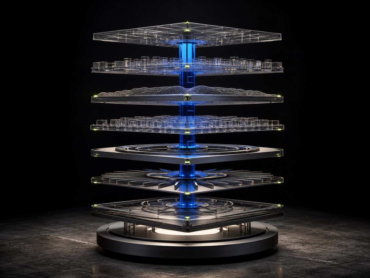 A layered enterprise architecture aligned around one cobalt operating spine
