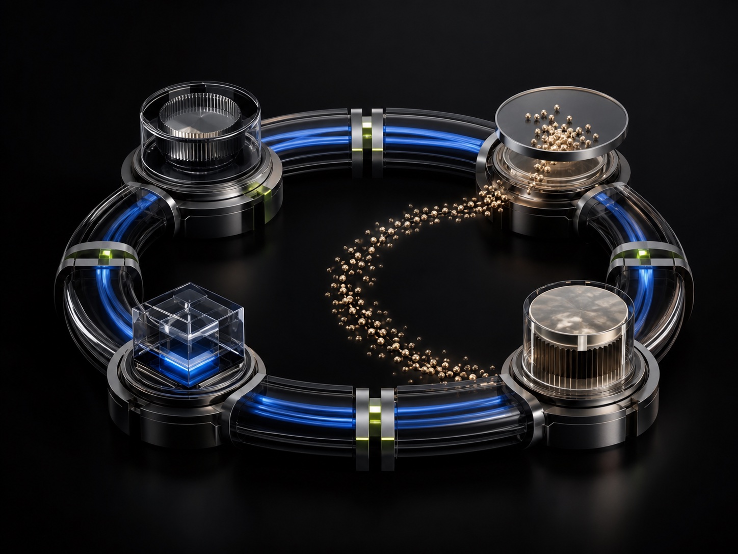 A circular measurement system returning business outcomes into the learning loop
